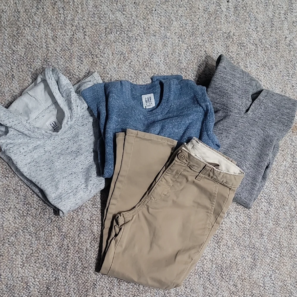 GAP Kids Tan Chinos Hoodie Sweater BUNDLE